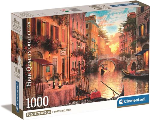 Clementoni Venice Legpuzzel - High Quality Collection - Puzzel Venetië - 1000 stukjes - 70x50 cm - Voor Volwassenen en Kinderen vanaf 14 jaar