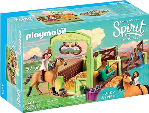 PLAYMOBIL Spirit Lucky & Spirit met paardenbox - 9478