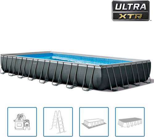 Intex Ultra XTR® Rectangular Frame Pool Set - Opzetzwembad - 975 x 488 x 132 cm