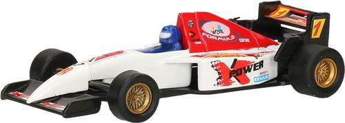 Modelauto Formule 1 wagen wit 10 cm - speelgoed race auto schaalmodel