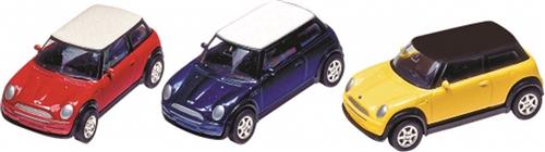 Modelauto Mini Cooper 7 cm Blauw