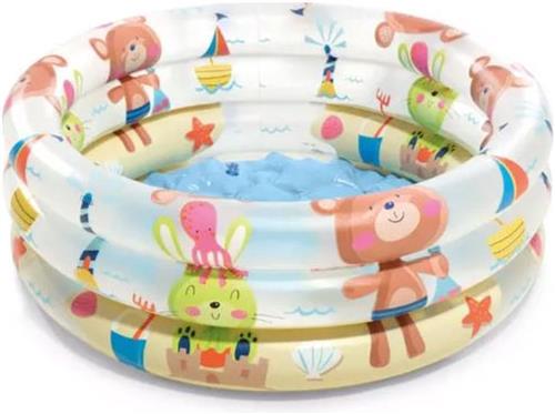 Intex Dino Buddies 3-Ring Baby Pool - Opblaaszwembad - Ø 61 x 22 cm