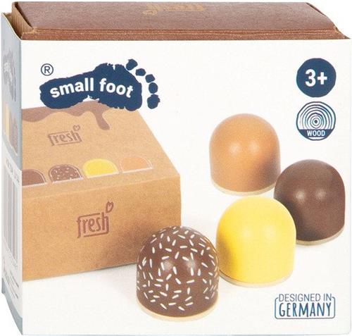 Small Foot - Houten Speeleten Marshmallows, 4dlg.