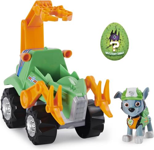 PAW Patrol Dino Rescue - Rocky met verrassingsdinofiguur - Speelgoedvoertuig met actiefiguur