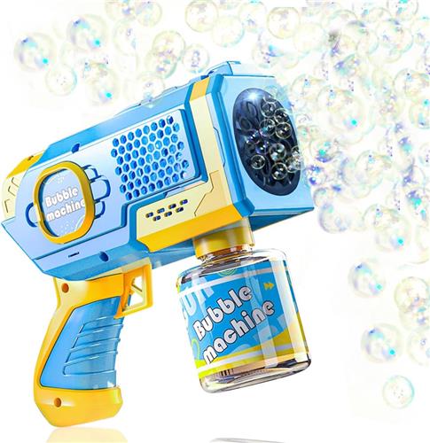 BOTC Bellenblaas pistool - Bellenblazer met vloeistof - Bubble gun - Inclusief 1*90ml Bellenblaas navulling - Voor kinderen - Speelgoed - Blauw