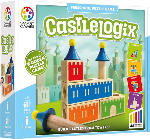 SmartGames - Castle Logix - Houten kleuterspel - ruimtelijk inzicht