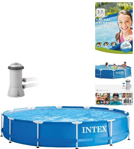 Intex Metal Frame Pool Set - Opzetzwembad - Ø 366 cm x 76 cm