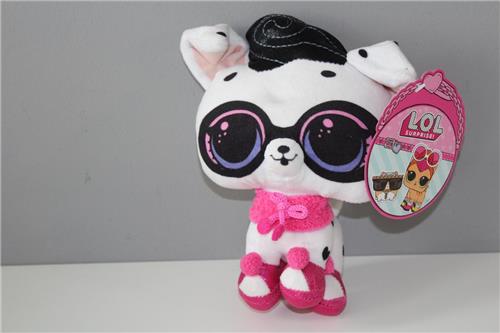 LOL Surprise! - Knuffel hond Pluche- Wit en roze