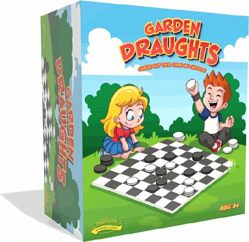 Traditional Garden Games - Garden Draughts - Reuze Damspel - Voor Binnen En Buiten - Geschikt vanaf 3 Jaar