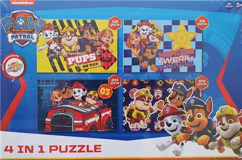 Nickelodeon - 4 in 1 Puzzel - Paw Patrol