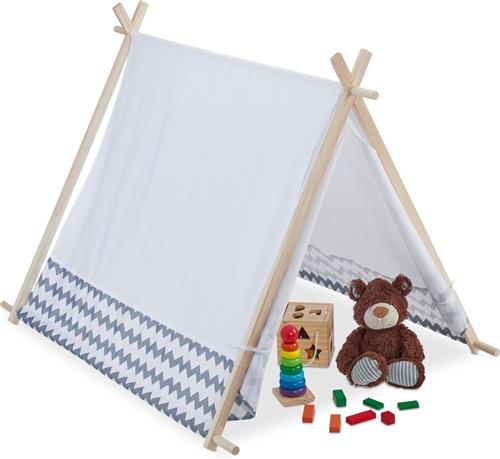 Relaxdays Tipi speeltent kind - kindertent - wigwam - tent kinderkamer - indianentent