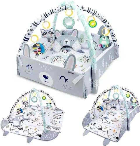 UITKLAPBARE 5in1 Speelmat Baby met Boog 0m+  Babygym met STIMULERENDE speeltjes & BALLENBAK incl. 20 ballen - Ontdek Ultiem Speelplezier!