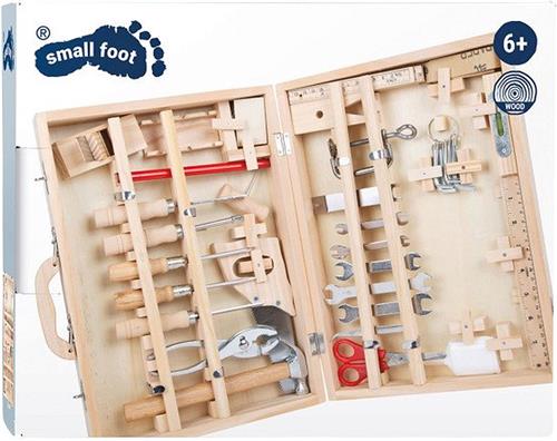 Small Foot - Houten Gereedschapskist Deluxe met Gereedschap, 28dlg.