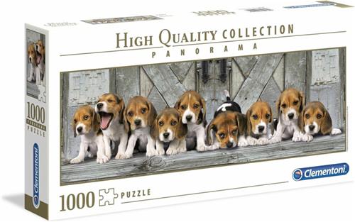 Clementoni Puzzels voor volwassenen - Beagles, Panorama Puzzel 1000 Stukjes, 14-99 jaar - 39435