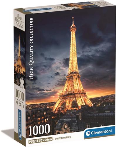 Clementoni - Puzzel 1000 Stukjes - High Quality - Tour Eiffel - 2020 - Puzzel Voor Volwassenen