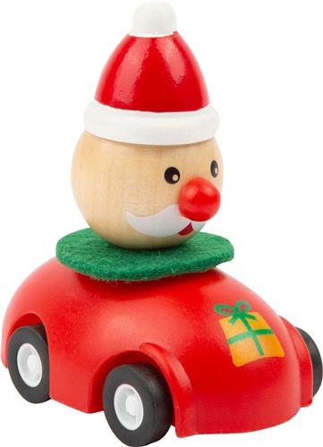 Small Foot - Houten Pull-back Kerstauto