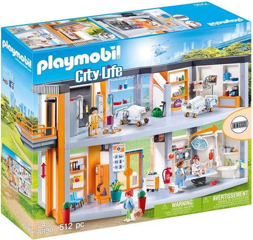 PLAYMOBIL City Life Groot ziekenhuis met inrichting - 70190