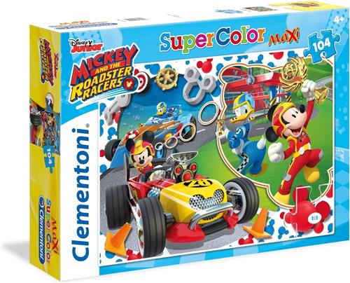 Clementoni Puzzel -  104 stukjes Maxi Mickey Roadster Racers