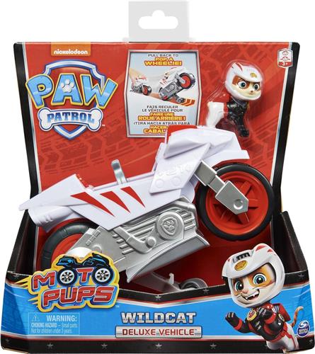 PAW Patrol Moto Pups - Wildcat - Terugtrekmotor - Speelgoedauto