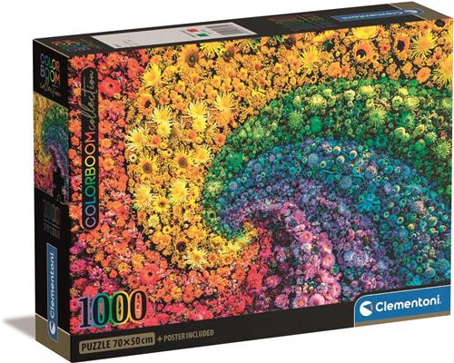 Clementoni Bloemen Legpuzzel - Colorboom Collection - Puzzel 1000 stukjes - 70x50 cm - Voor Volwassenen en Kinderen vanaf 14 jaar