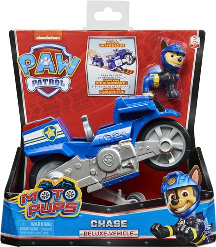 PAW Patrol Moto Pups - Chase - Terugtrekmotor- Speelgoedauto