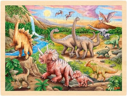 Goki Houten Legpuzzel Dinosaurus, 96st.