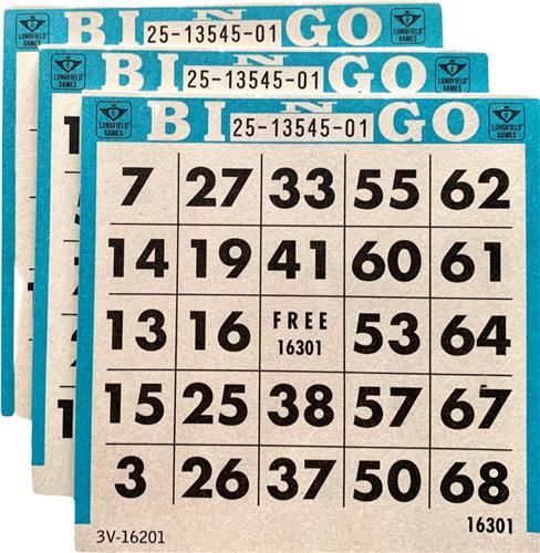 Set van 3 x 25 bingo kaarten - 0 tot 75 - 75 vellen - Gratis Verzonden