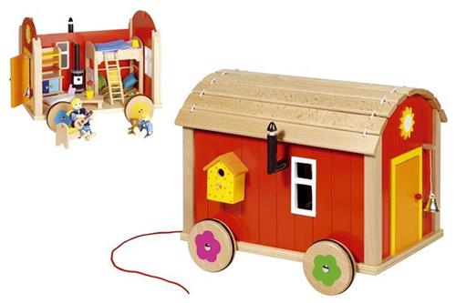 Goki Poppenhuis Woonwagen