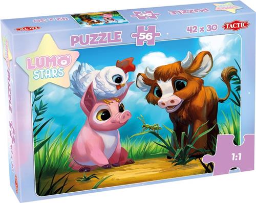 Lumo Stars Puzzel Piglet Chicken Cow - 56 Stukjes