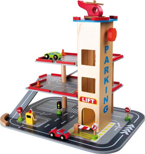 Small Foot - Houten Parkeergarage met Accessoires