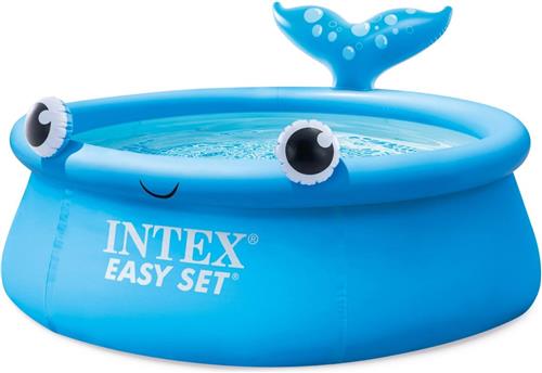 Intex Whale Easy Set Ø183x51cm Rond Opblaasbaar Zwembad Blauw 880 Liters