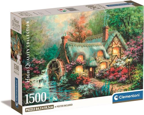 Clementoni - Puzzel - 1500 Stukjes - Huis in bos - Compacte doos - Puzzel Voor Volwassenen