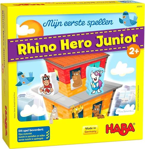 Haba Spel Mijn Eerste Spellen Rhino Hero Junior (nl) Karton/hout 18-delig