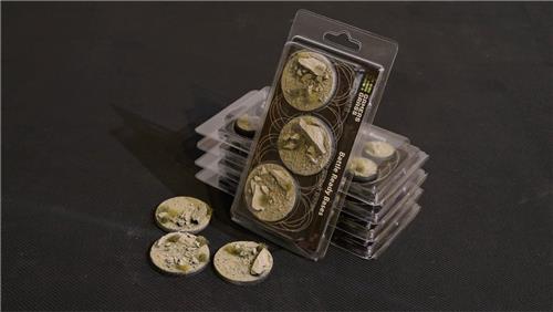 Arid Steppe Bases Pre-Painted (3x 50mm Round)