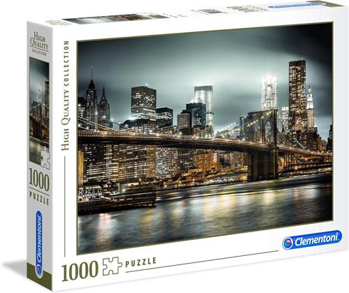 Clementoni - Puzzel 1000 Stukjes High Quality Collection - New York Skyline Puzzel Voor Volwassenen en Kinderen, 14-99 jaar, 39366