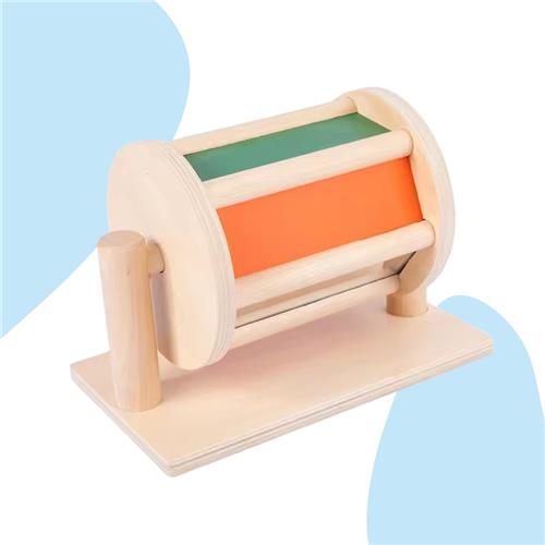 LiasToys - Spinning drum - Baby Speelgoed 6 Maanden - Montessori Speelgoed - Draaiende Trommel - Houten speelgoed