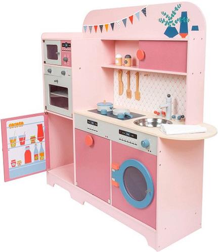 Small Foot - Houten Speelkeuken Gourmet Roze, 12dlg.