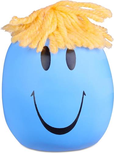 Relaxdays stressbal - anti-stressbal lachen 9 cm - knijpbal - 120 g - grappig gezicht