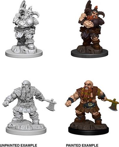 Asmodee D&D Miniatures Male Dwarf Barbarian