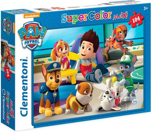 Clementoni - Puzzel 104 Stukjes Maxi Paw Patrol, Kinderpuzzels, 4-6 jaar, 23970