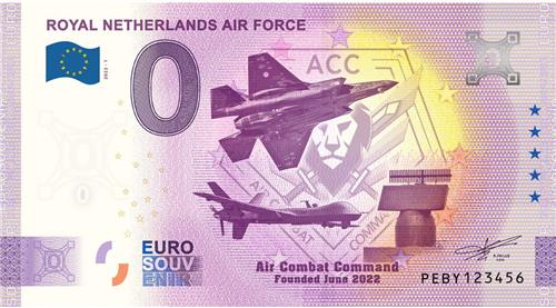 0 Euro biljet 2022 - Koninklijke Luchtmacht