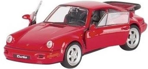 Modelauto Porsche 964 Carrera rood 1:34 - speelgoed auto schaalmodel