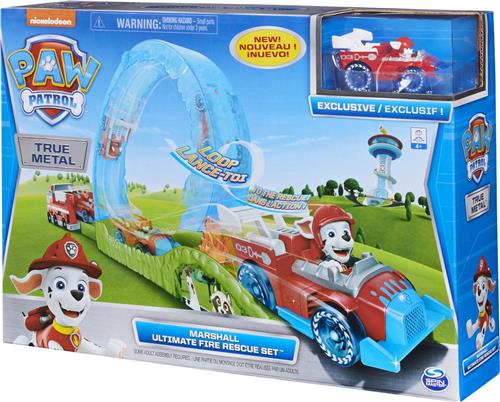 PAW Patrol True Metal - Ultimate Fire Rescue-baanset - Schaal 1:55