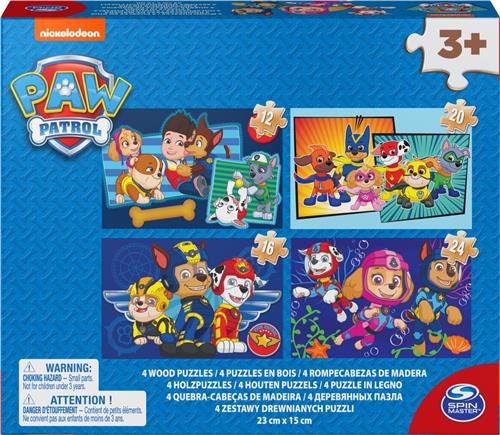 PAW Patrol - 4 puzzels van hout