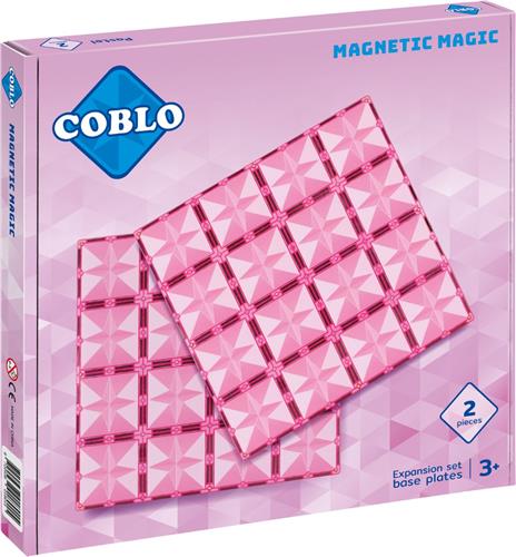 Coblo Pastel Basisplaten 2 stuks - Magnetisch speelgoed - Montessori speelgoed - Bouwplaat - STEM speelgoed - Cadeau kind - Speelgoed 3 jaar t/m 12 jaar