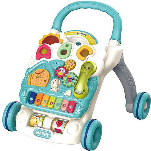 Babywalker met LICHT & MUZIEK - Loopwagen Baby met AFNEEMBAAR Speelbord - Groen