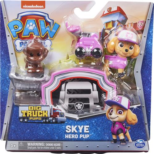 PAW Patrol Big Truck Pups - Skye-actiefiguur met reddingsdrone - Speelfigurenset