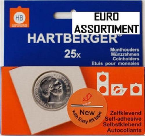 Hartberger Munthouders zelfklevend EURO assortiment(25x)