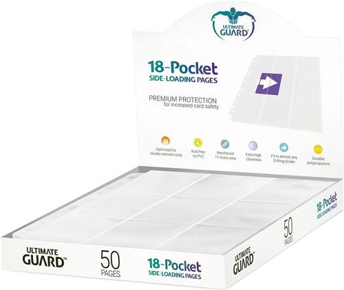 Ultimate Guard 18-Pocket Pages Side-Loading White (50)