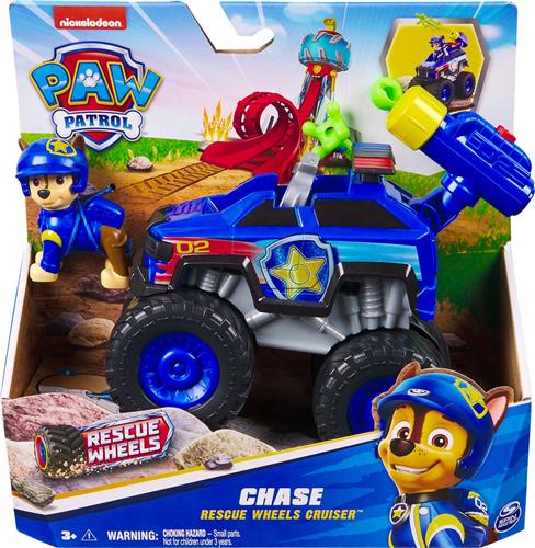 PAW Patrol Reddingswagens - Politieauto met Chase speelfiguur - Speelgoedauto